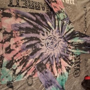 Tie-Dye Hoodie with Sun Design